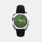 Men Quartz Green Dial Analog Leather Watch TW2W44700U9