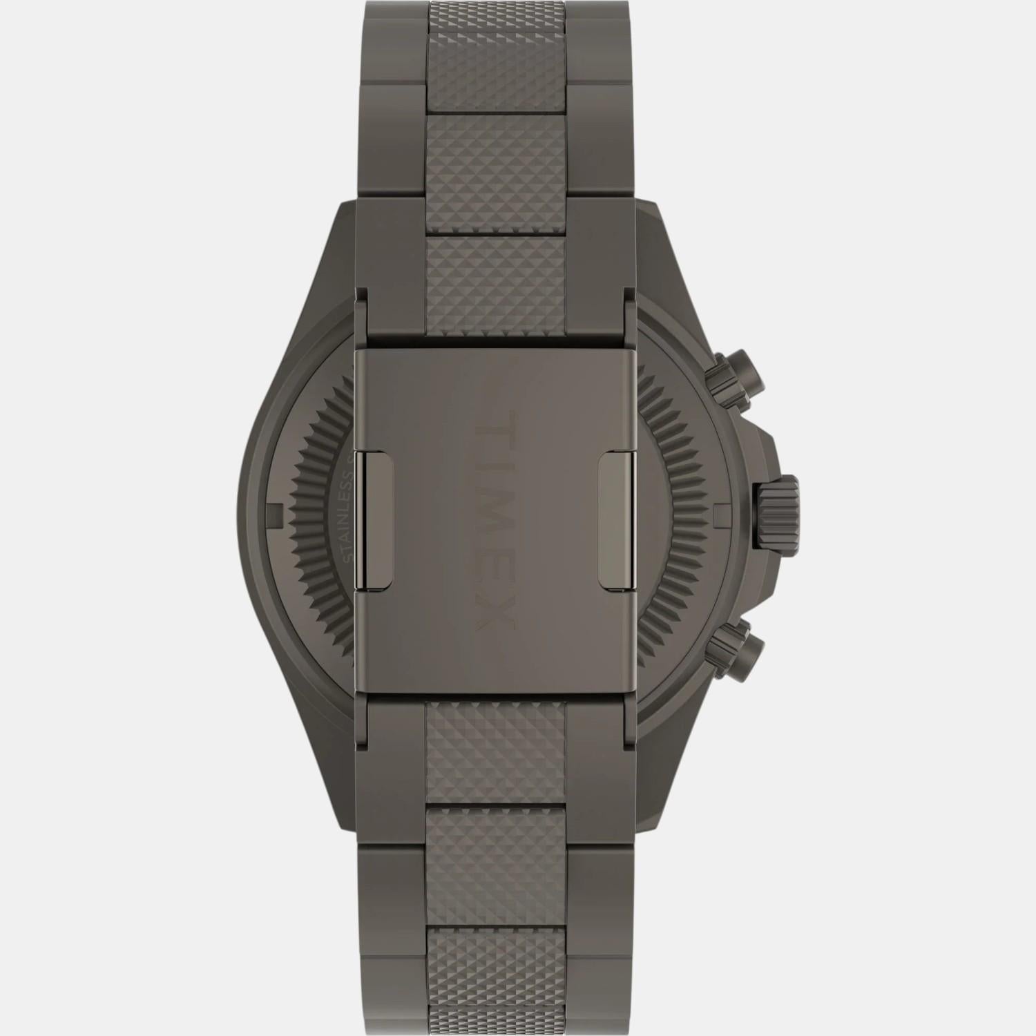 Men Quartz Black Dial Analog Stainless Steel Watch TW2W45700X6