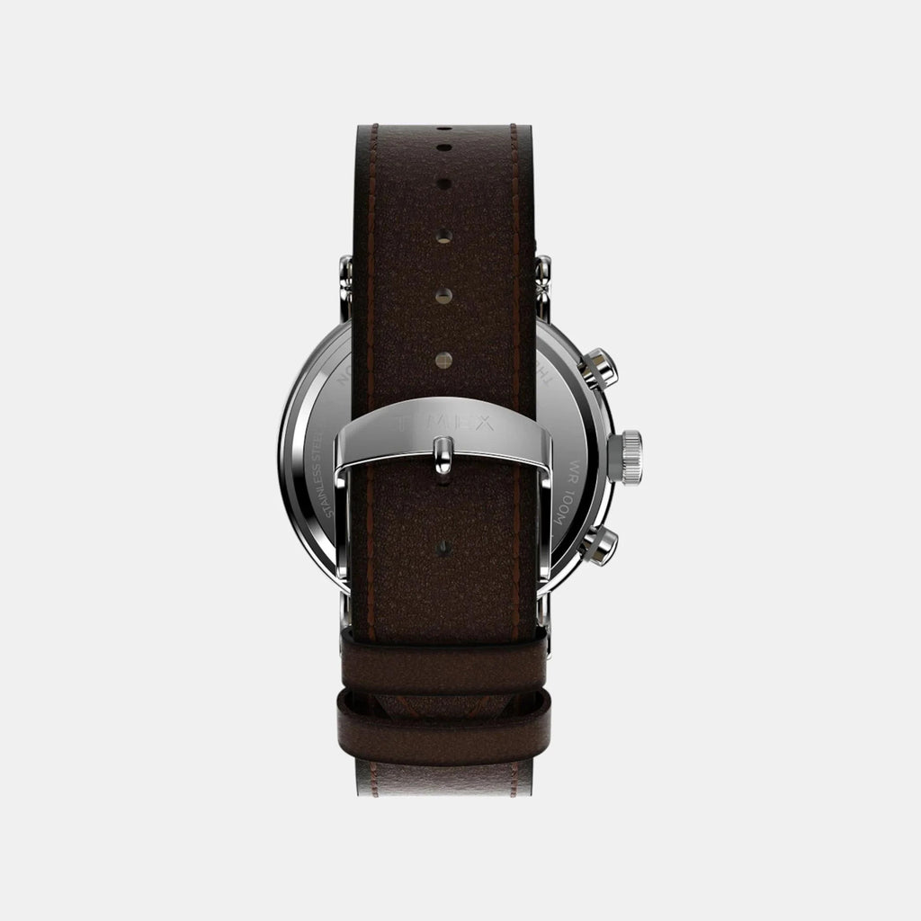 Men Quartz Rose Gold Dial Analog Leather Watch TW2W47300UJ