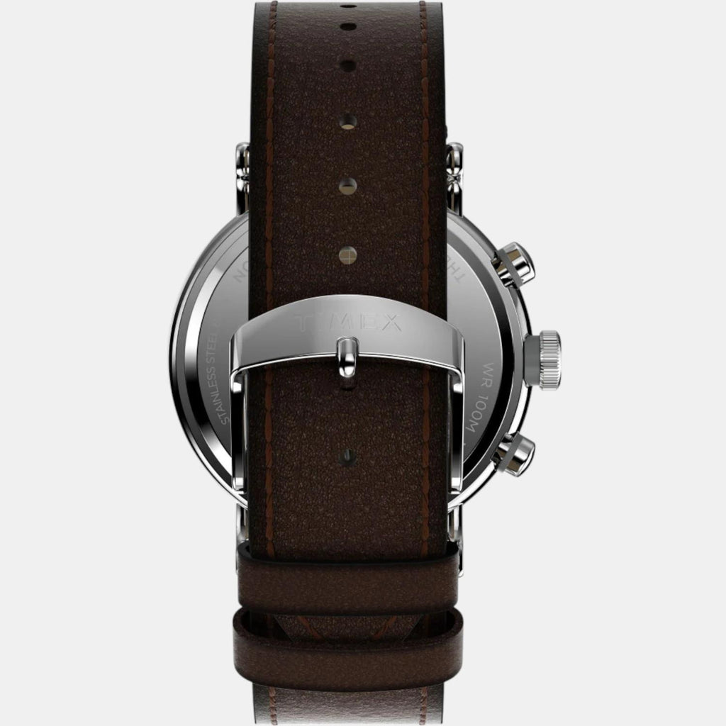 Men Quartz Rose Gold Dial Analog Leather Watch TW2W47300UJ