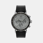 Men Quartz Silver Dial Analog Leather Watch TW2W47400UJ