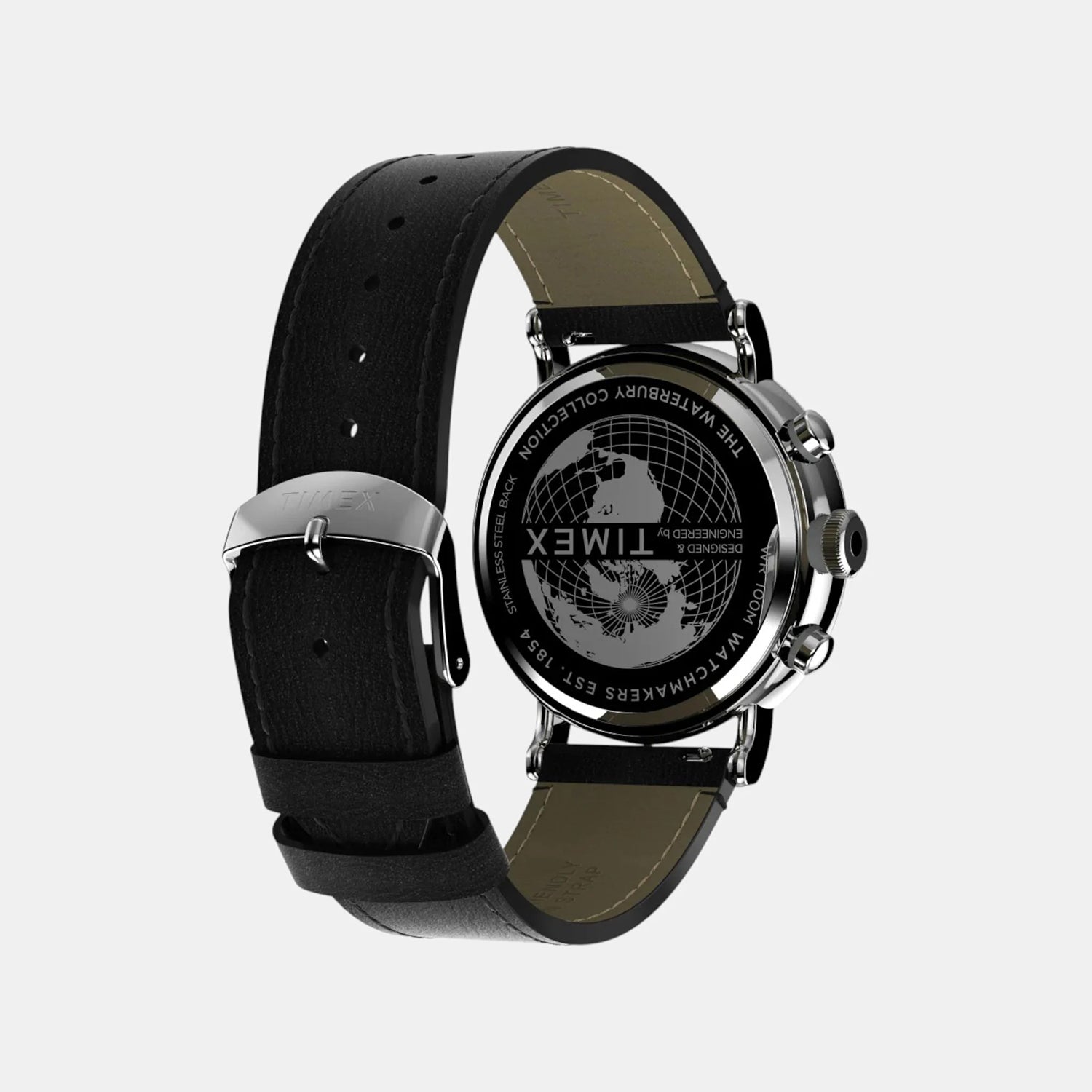 Men Quartz Silver Dial Analog Leather Watch TW2W47400UJ