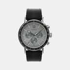 Men Quartz Silver Dial Analog Leather Watch TW2W47400UJ