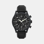 Men Quartz Black Dial Analog Leather Watch TW2W48000UJ