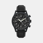 Men Quartz Black Dial Analog Leather Watch TW2W48000UJ