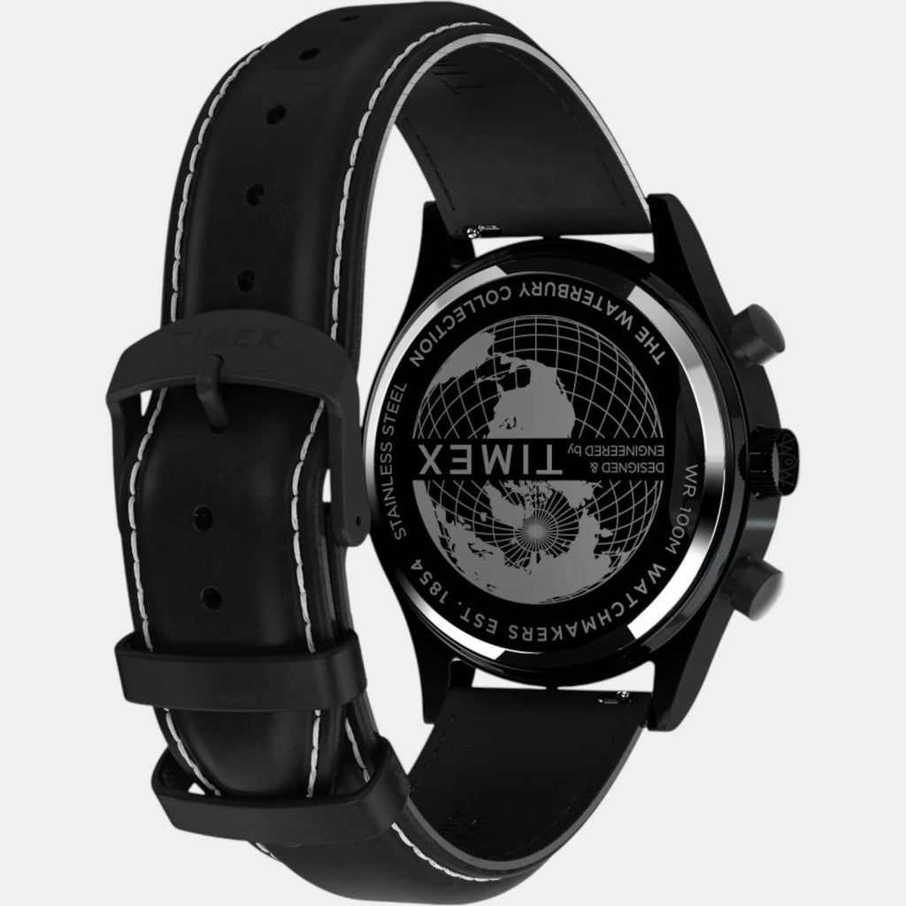Men Quartz Black Dial Analog Leather Watch TW2W48000UJ