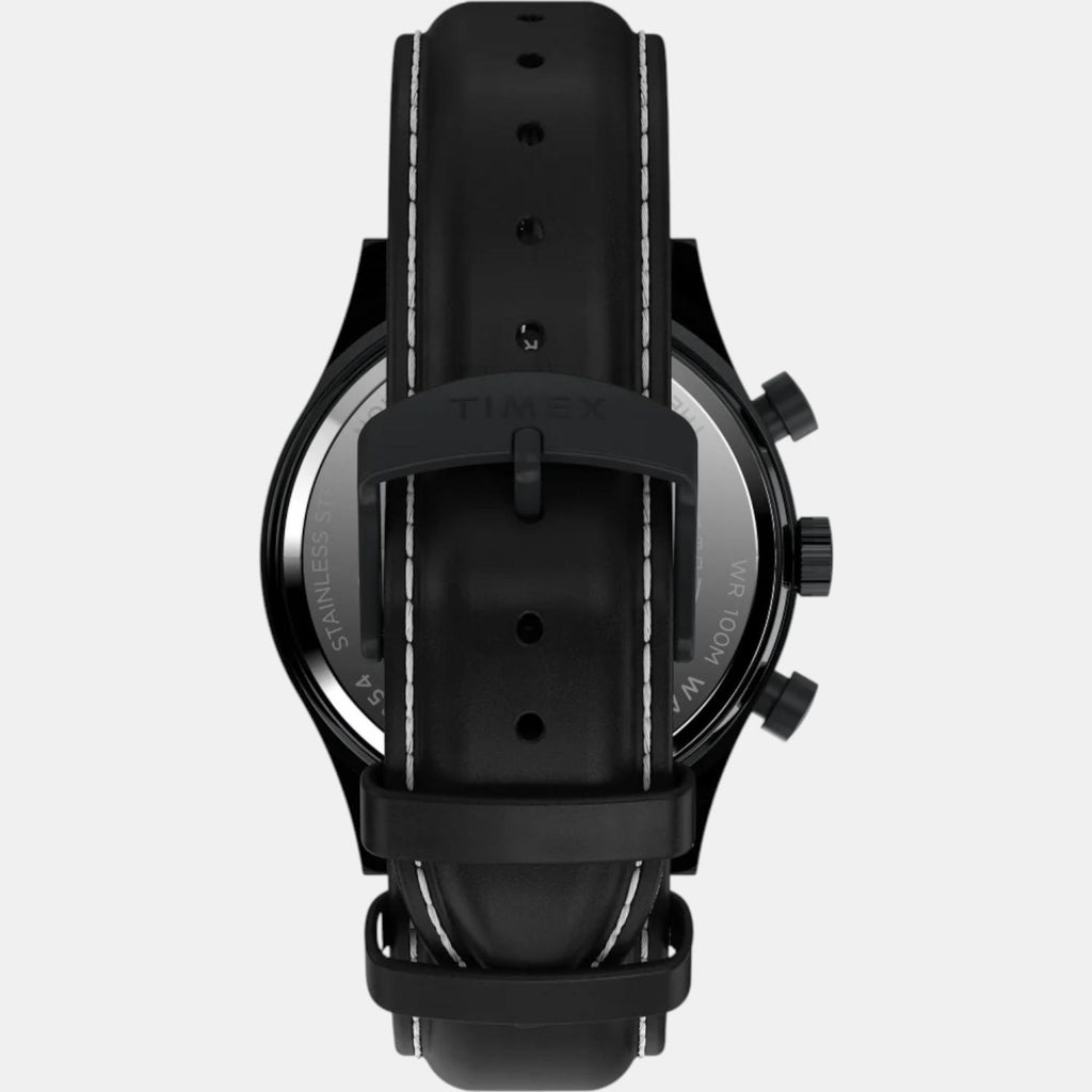 Men Quartz Black Dial Analog Leather Watch TW2W48000UJ