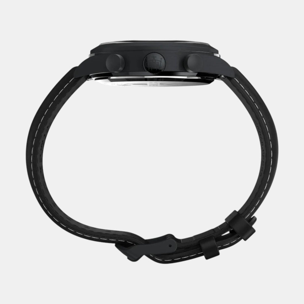 Men Quartz Black Dial Analog Leather Watch TW2W48000UJ