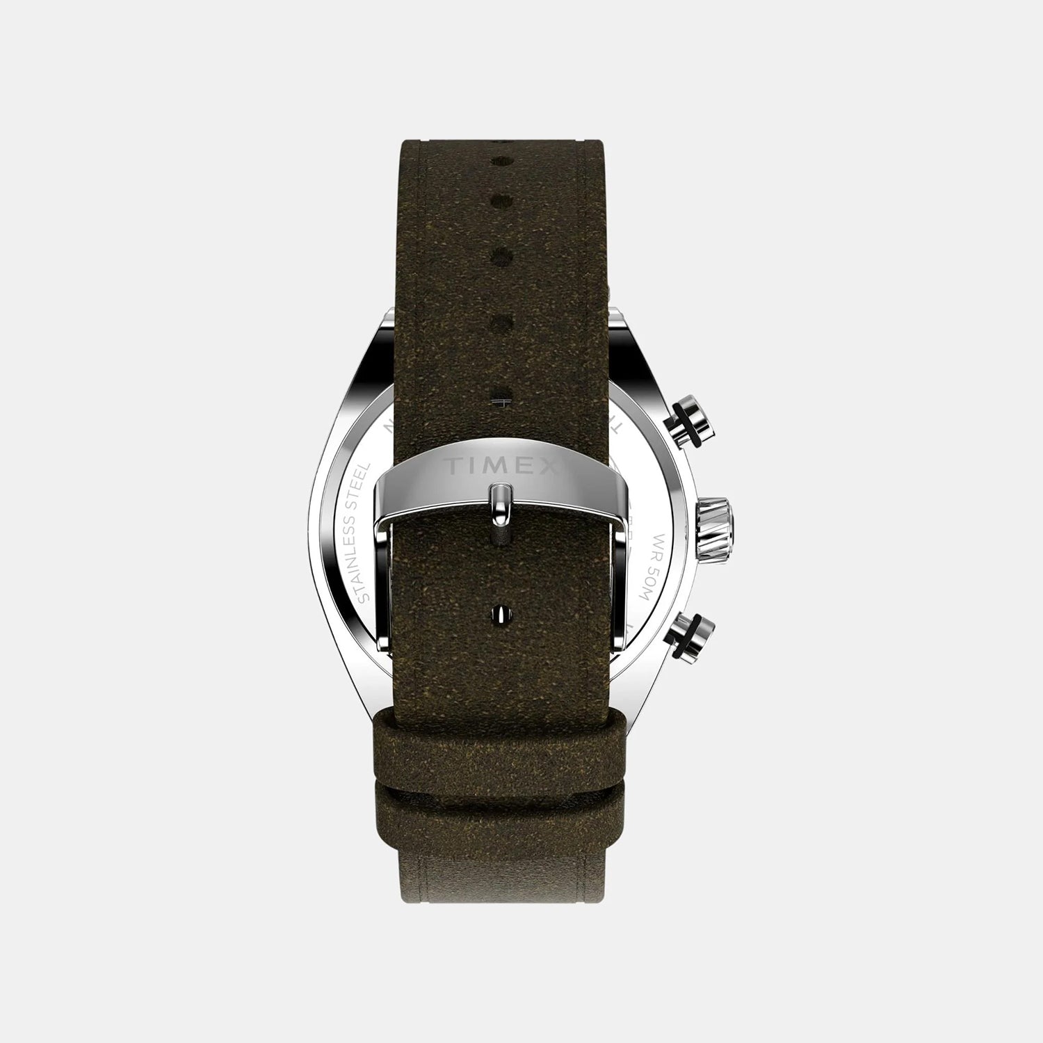Men Quartz Silver Dial Analog Leather Watch TW2W50100UJ