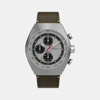 Men Quartz Silver Dial Analog Leather Watch TW2W50100UJ