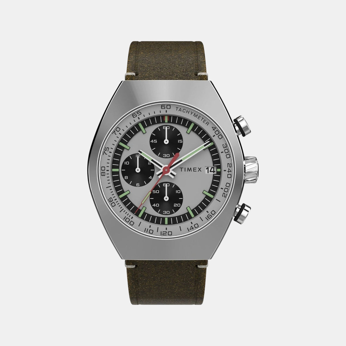 Men Quartz Silver Dial Analog Leather Watch TW2W50100UJ