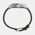 Men Quartz Silver Dial Analog Leather Watch TW2W50100UJ