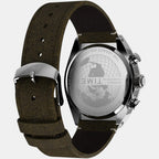 Men Quartz Silver Dial Analog Leather Watch TW2W50100UJ