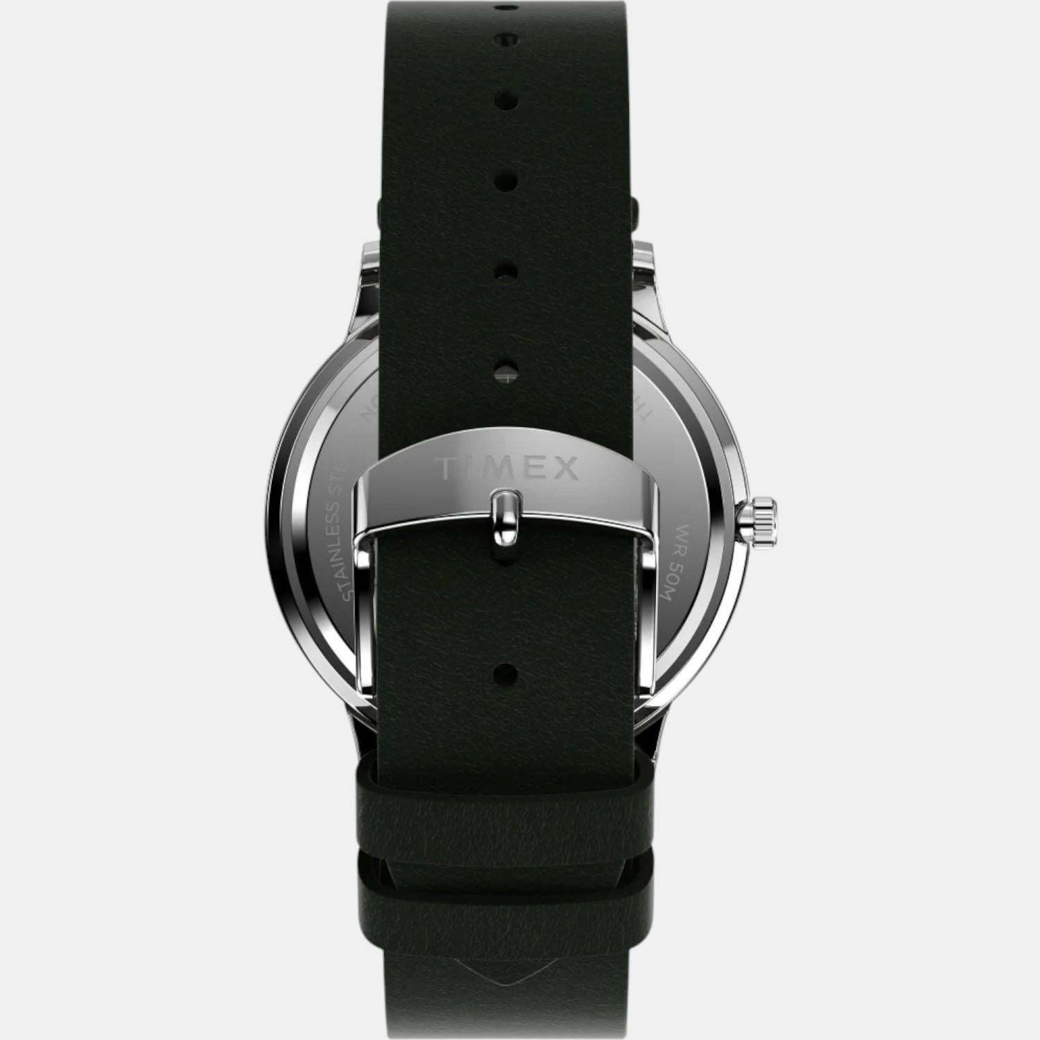 Men Quartz Green Dial Analog Leather Watch TW2W50500UJ