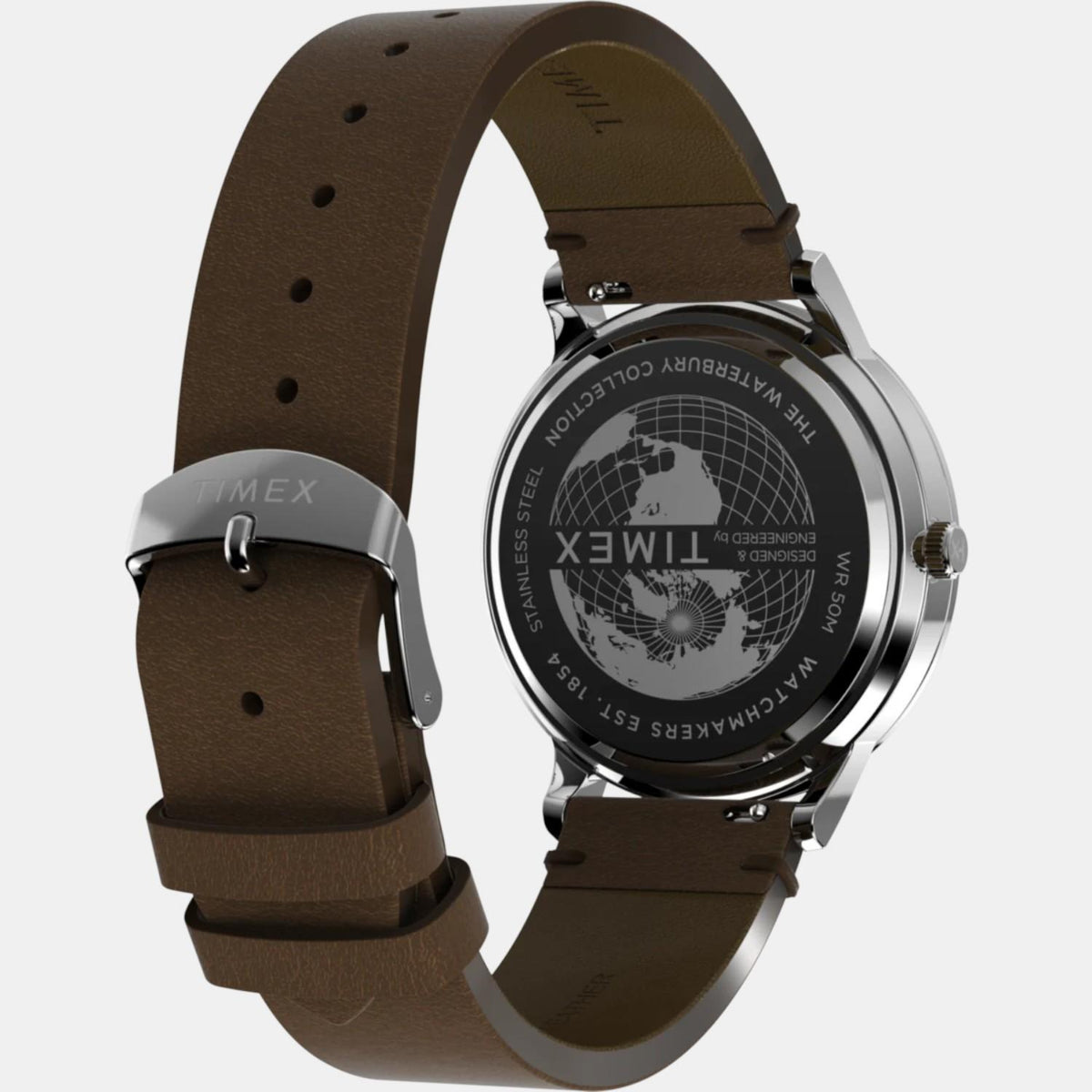 Men Quartz Cream Dial Analog Leather Watch TW2W50600UJ