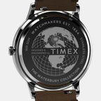 Men Quartz Cream Dial Analog Leather Watch TW2W50600UJ