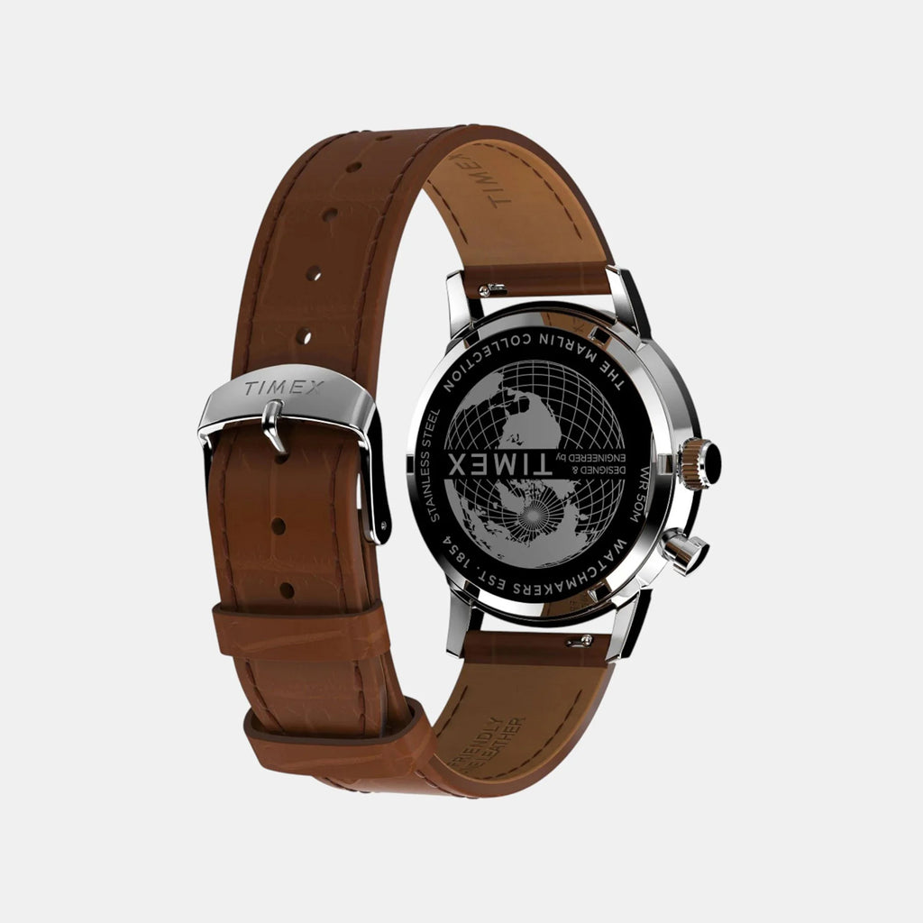 Men Quartz Green Dial Analog Leather Watch TW2W51000UJ