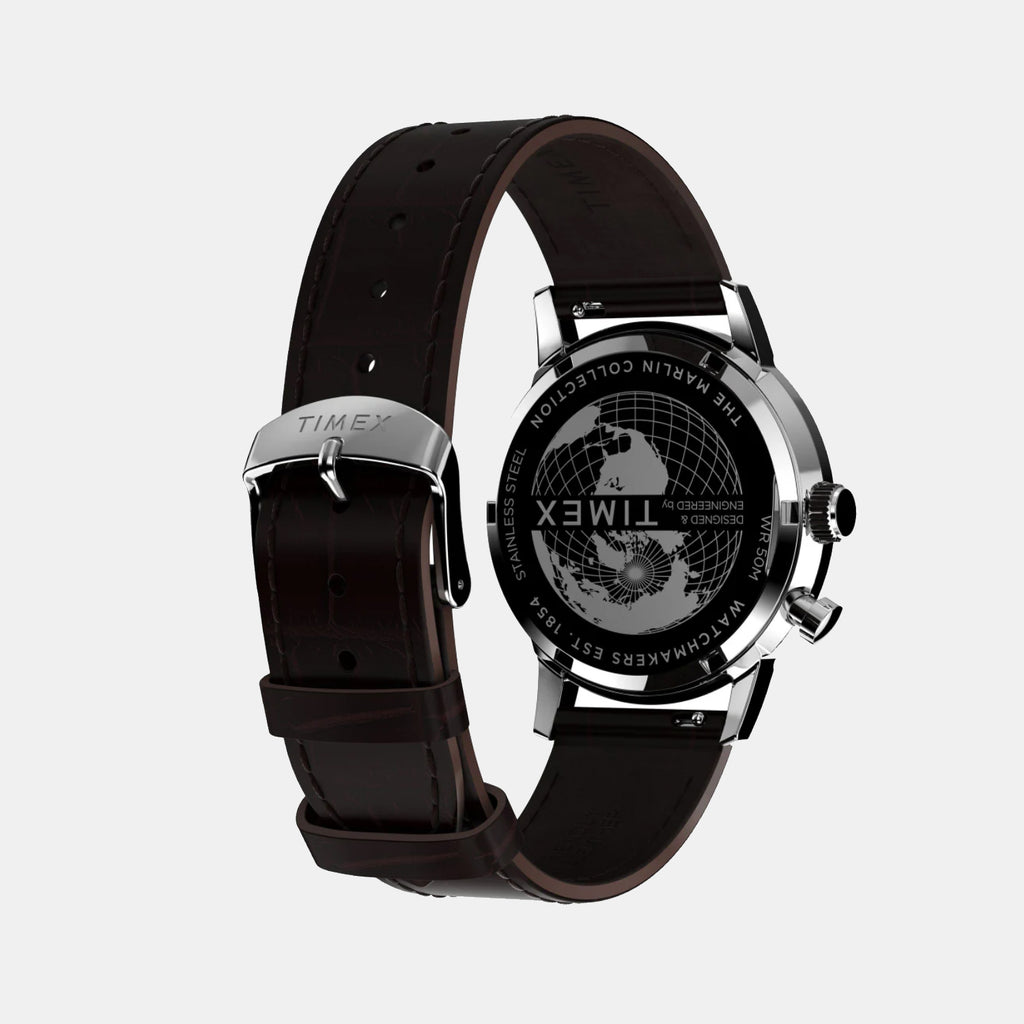 Marlin Men Quartz Rose Gold Dial Multi-Function Leather Watch TW2W51100UJ