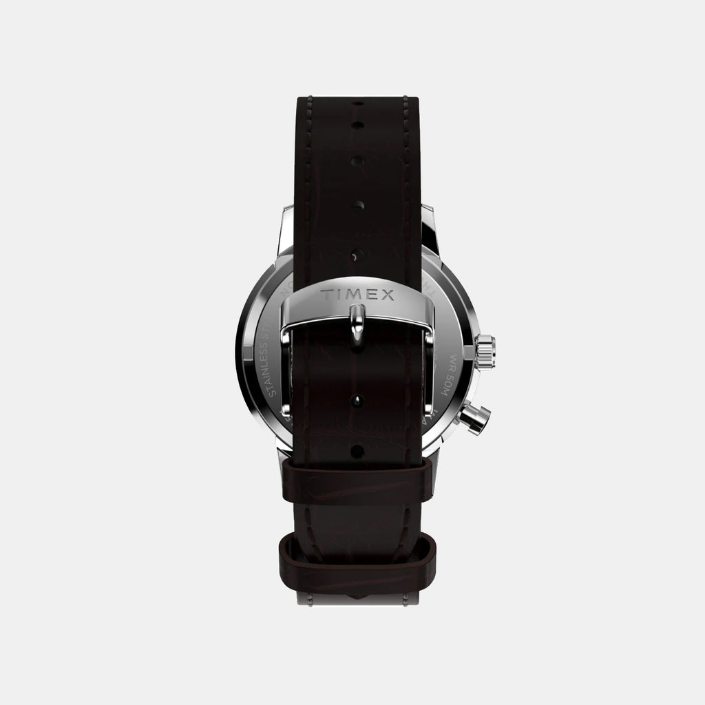 Marlin Men Quartz Rose Gold Dial Multi-Function Leather Watch TW2W51100UJ