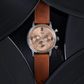 Marlin Men Quartz Rose Gold Dial Chronograph Leather Watch TW2W51400UJ