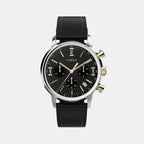 Marlin Men Quartz Black Dial Chronograph Leather Watch TW2W51500UJ