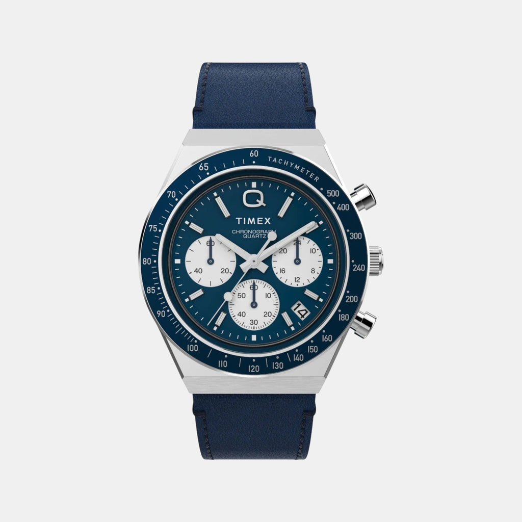 Men Quartz Blue Dial Analog Leather Watch TW2W51700UJ