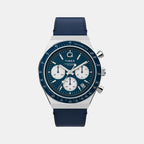 Men Quartz Blue Dial Analog Leather Watch TW2W51700UJ