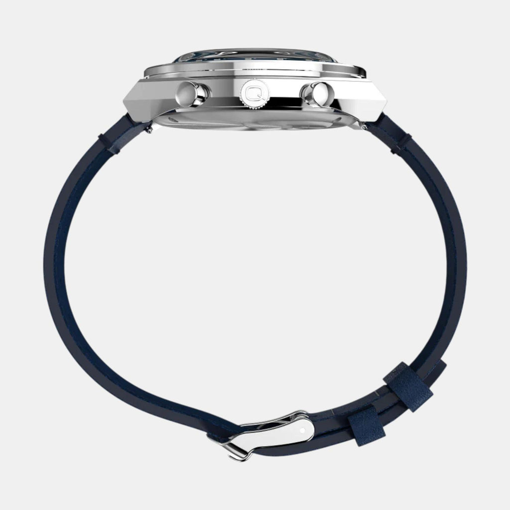 Men Quartz Blue Dial Analog Leather Watch TW2W51700UJ