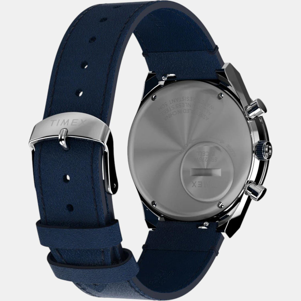 Men Quartz Blue Dial Analog Leather Watch TW2W51700UJ