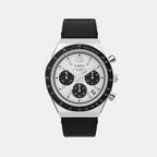 Timex Round White Chronograph watch