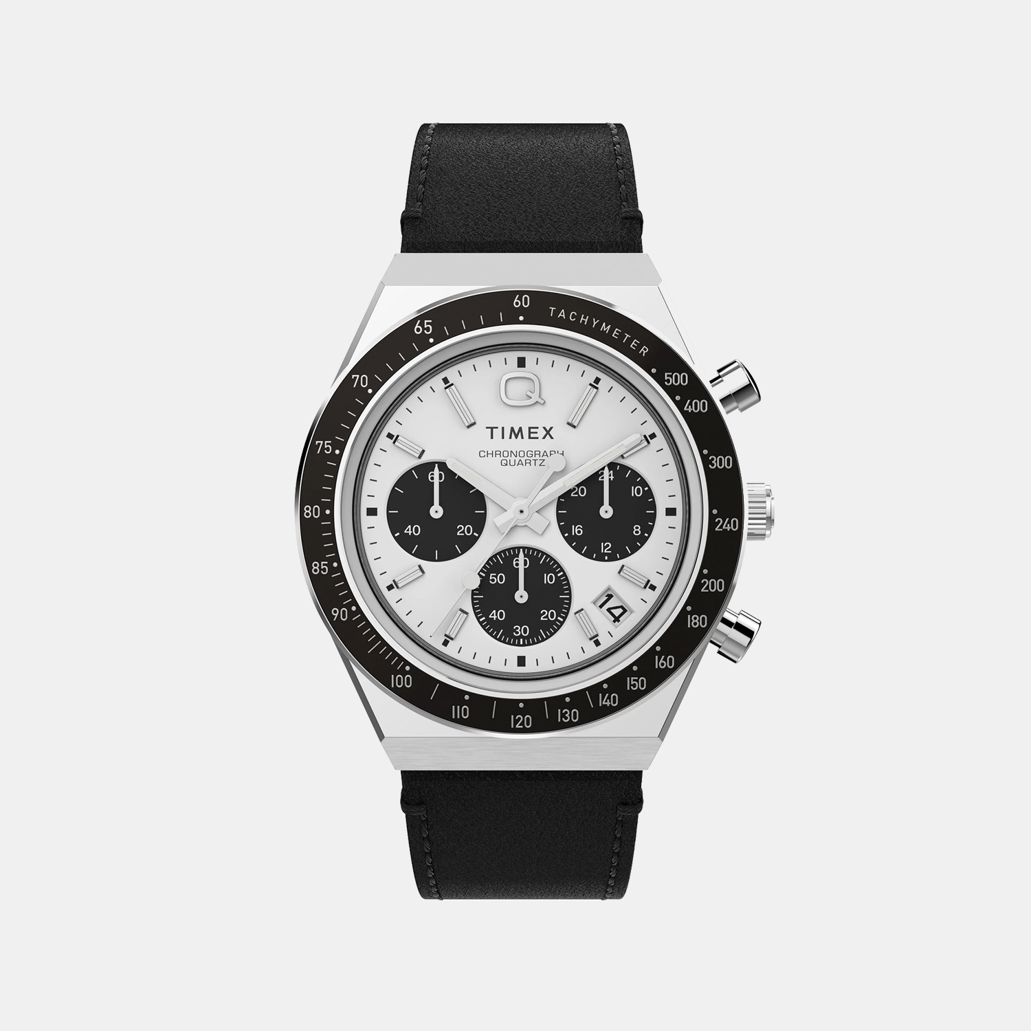Timex Round White Chronograph watch