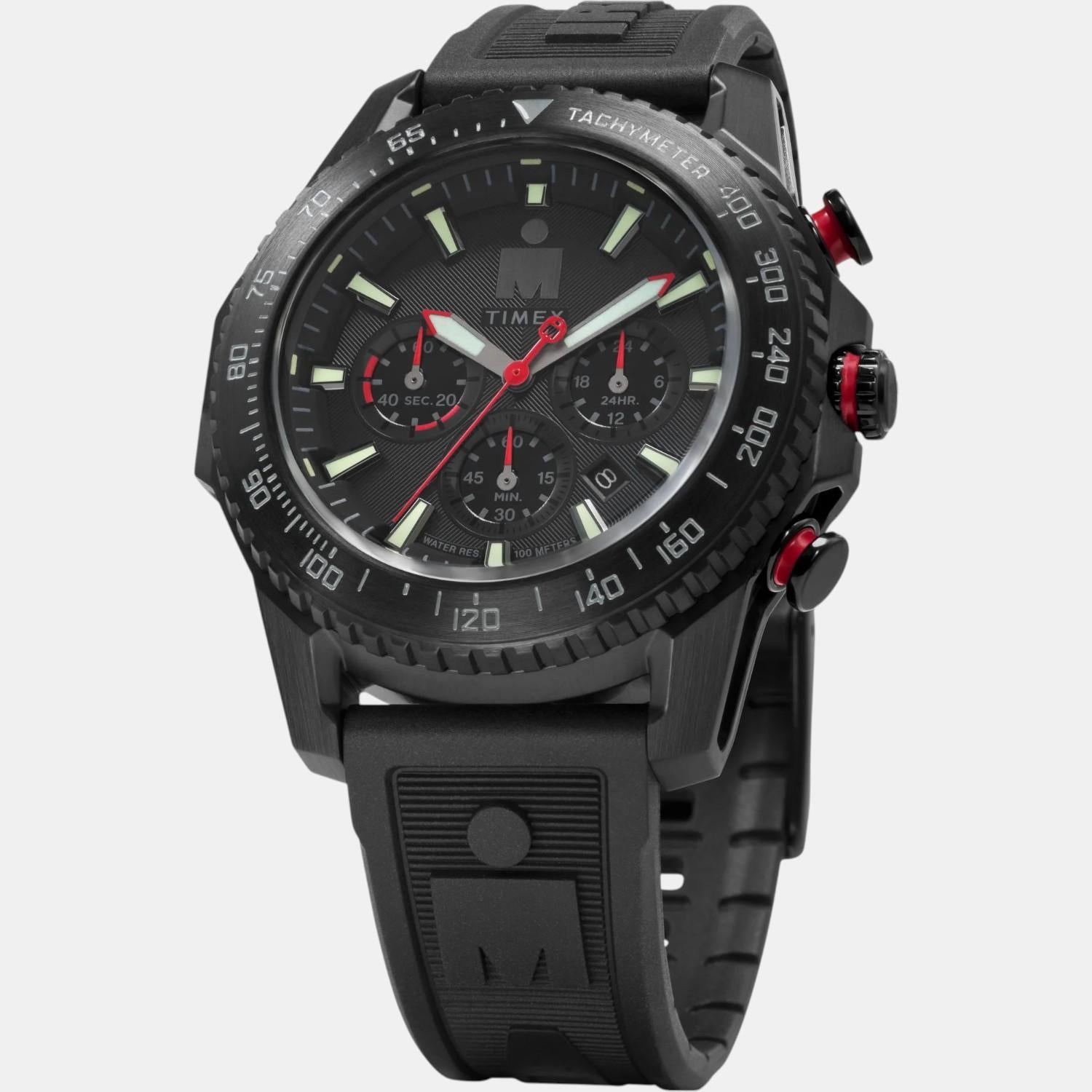 Men Quartz Black Dial Analog Recycled PU Watch TW2W55400UJ