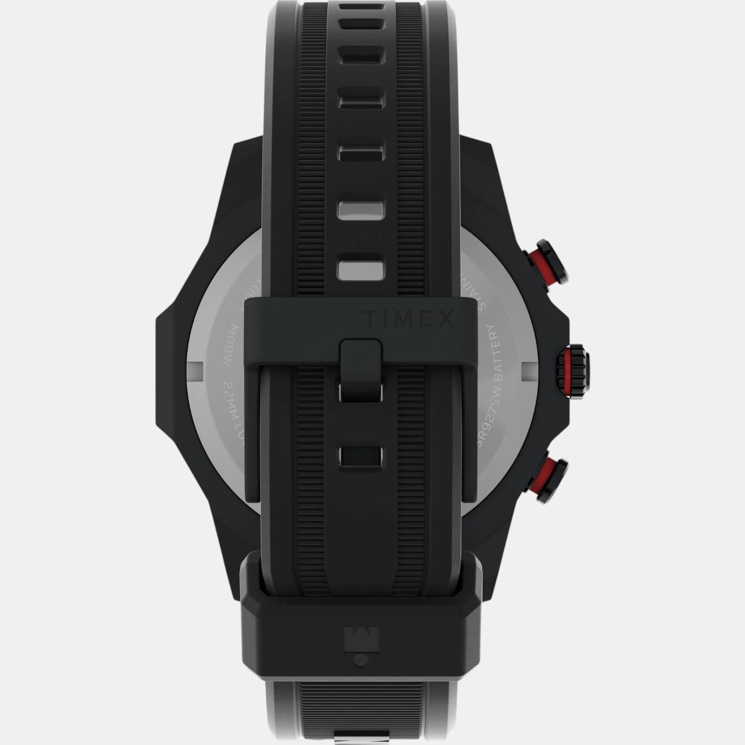 Men Quartz Black Dial Analog Recycled PU Watch TW2W55400UJ