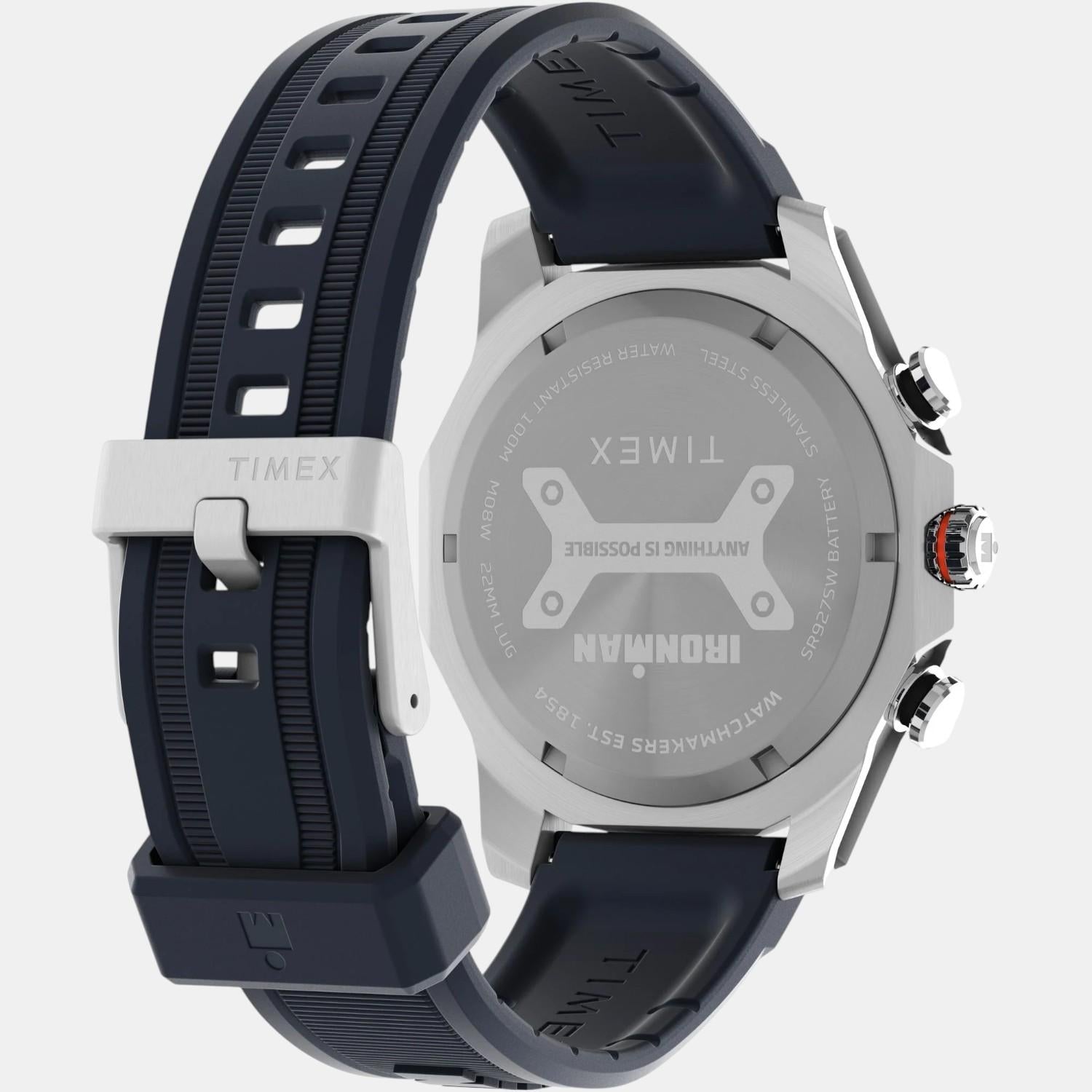 Men Quartz Blue Dial Analog Recycled PU Watch TW2W55500UJ