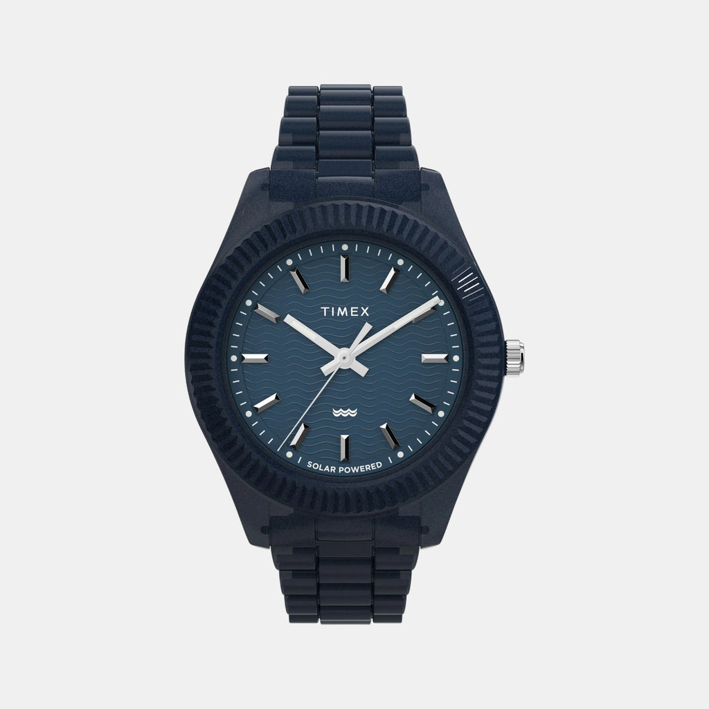 Men Quartz Blue Dial Analog Plastic Watch TW2W56200X6