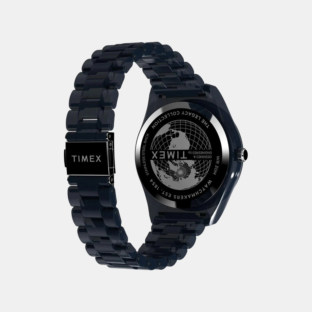 Men Quartz Blue Dial Analog Plastic Watch TW2W56200X6