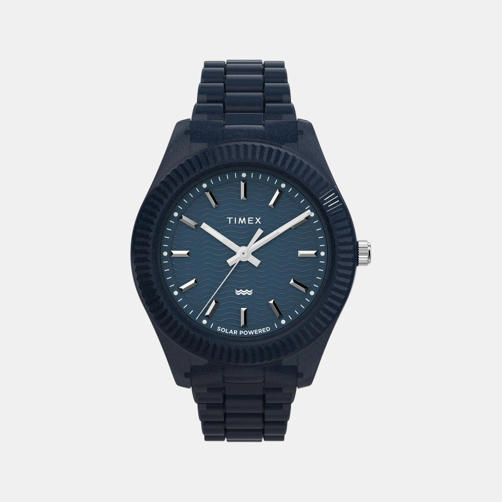 Men Quartz Blue Dial Analog Plastic Watch TW2W56200X6