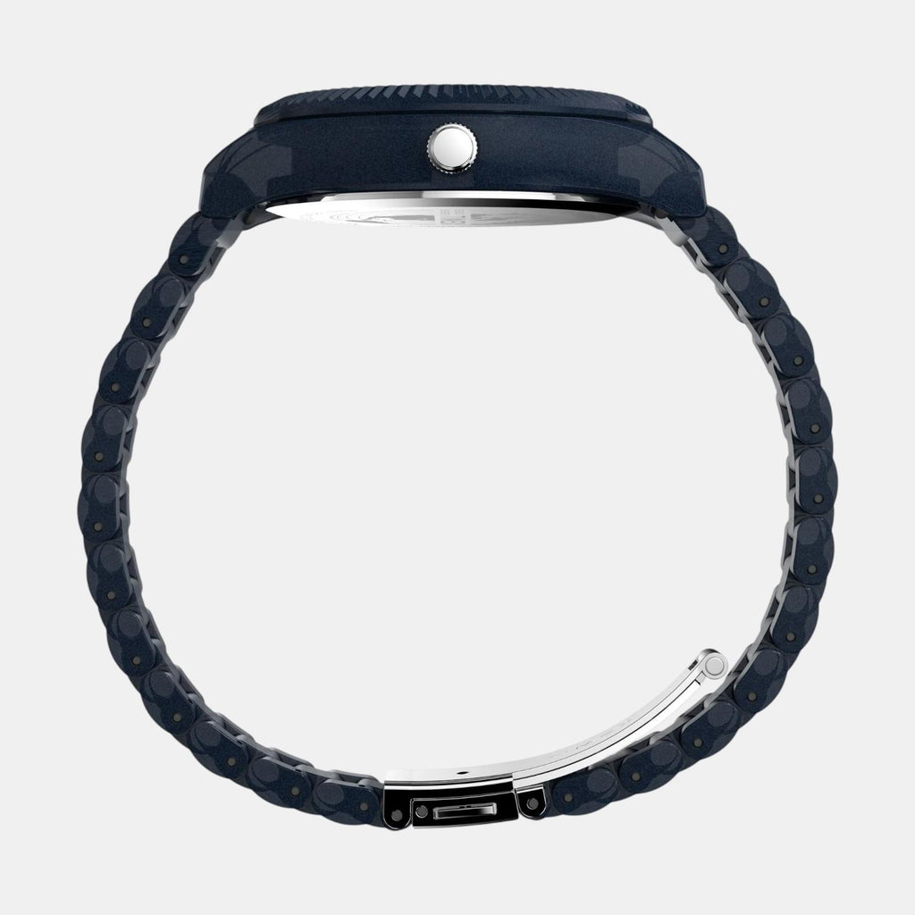 Men Quartz Blue Dial Analog Plastic Watch TW2W56200X6