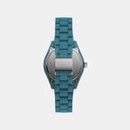 Women Quartz Blue Dial Analog Plastic Watch TW2W56400X6
