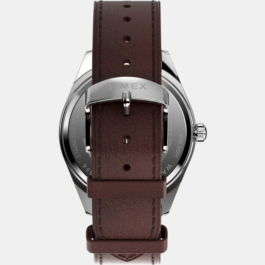 Men Quartz Blue Dial Analog Leather Watch TW2W57200UJ