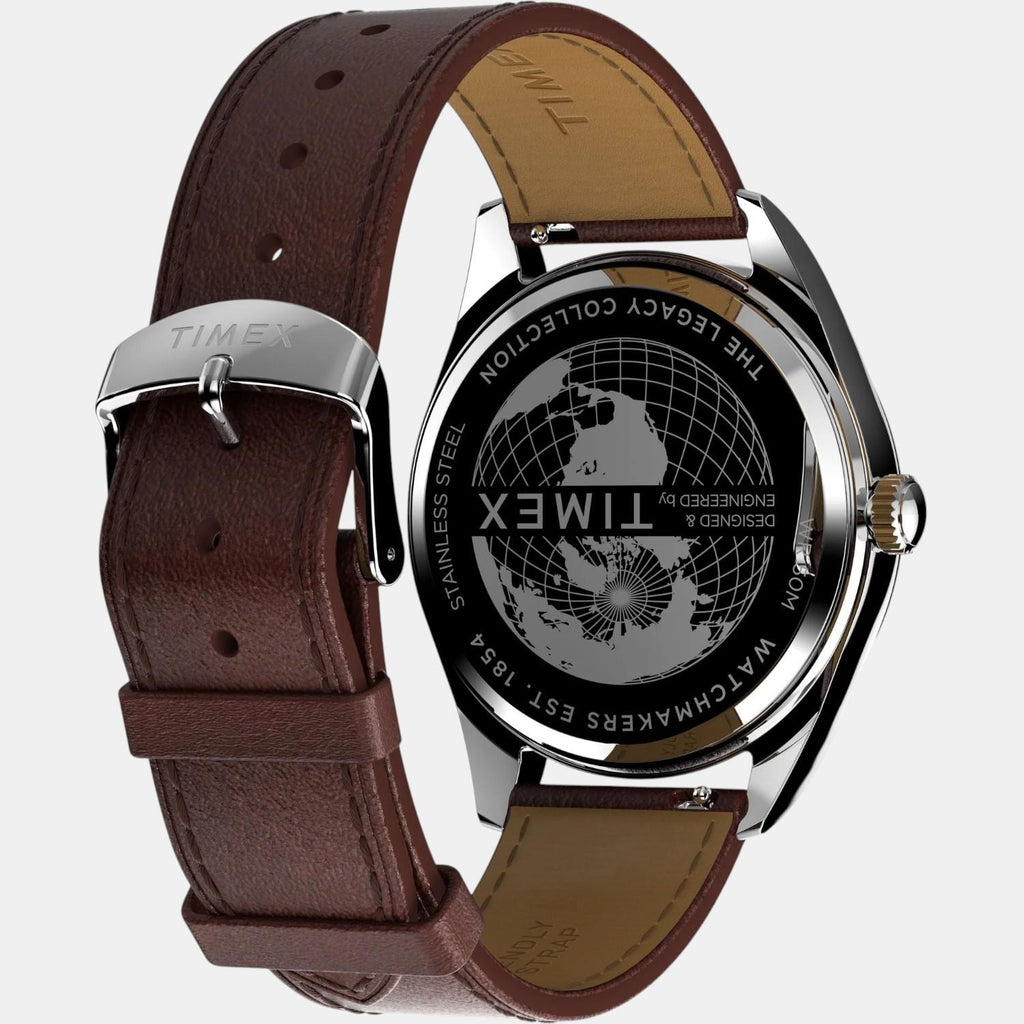 Men Quartz Blue Dial Analog Leather Watch TW2W57200UJ