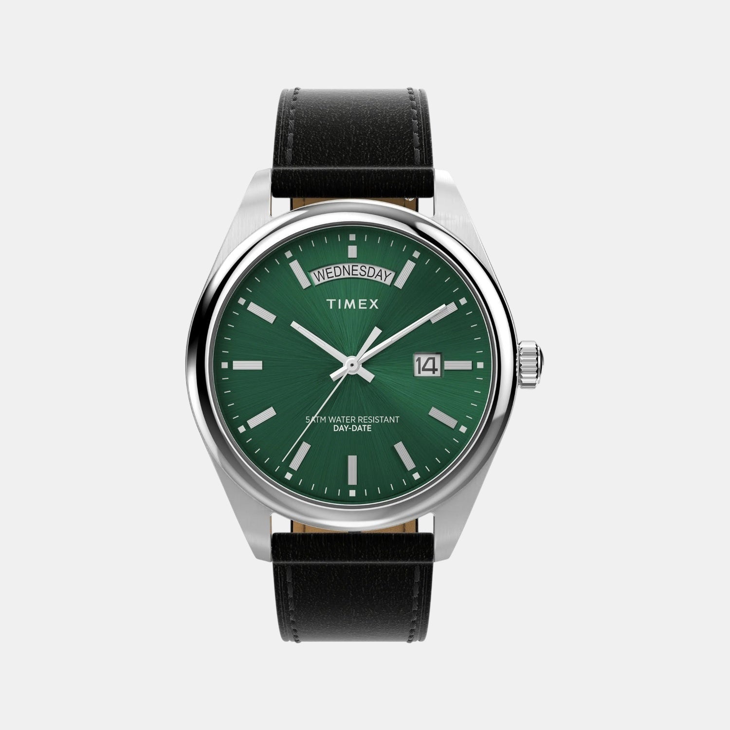 Men Quartz Green Dial Analog Leather Watch TW2W57300UJ