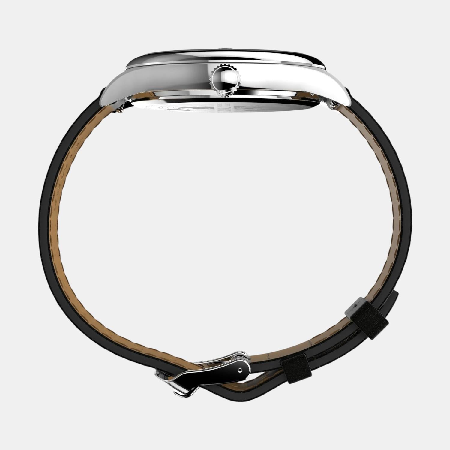 Men Quartz Green Dial Analog Leather Watch TW2W57300UJ