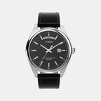 Men Quartz Black Dial Analog Leather Watch TW2W57400UJ