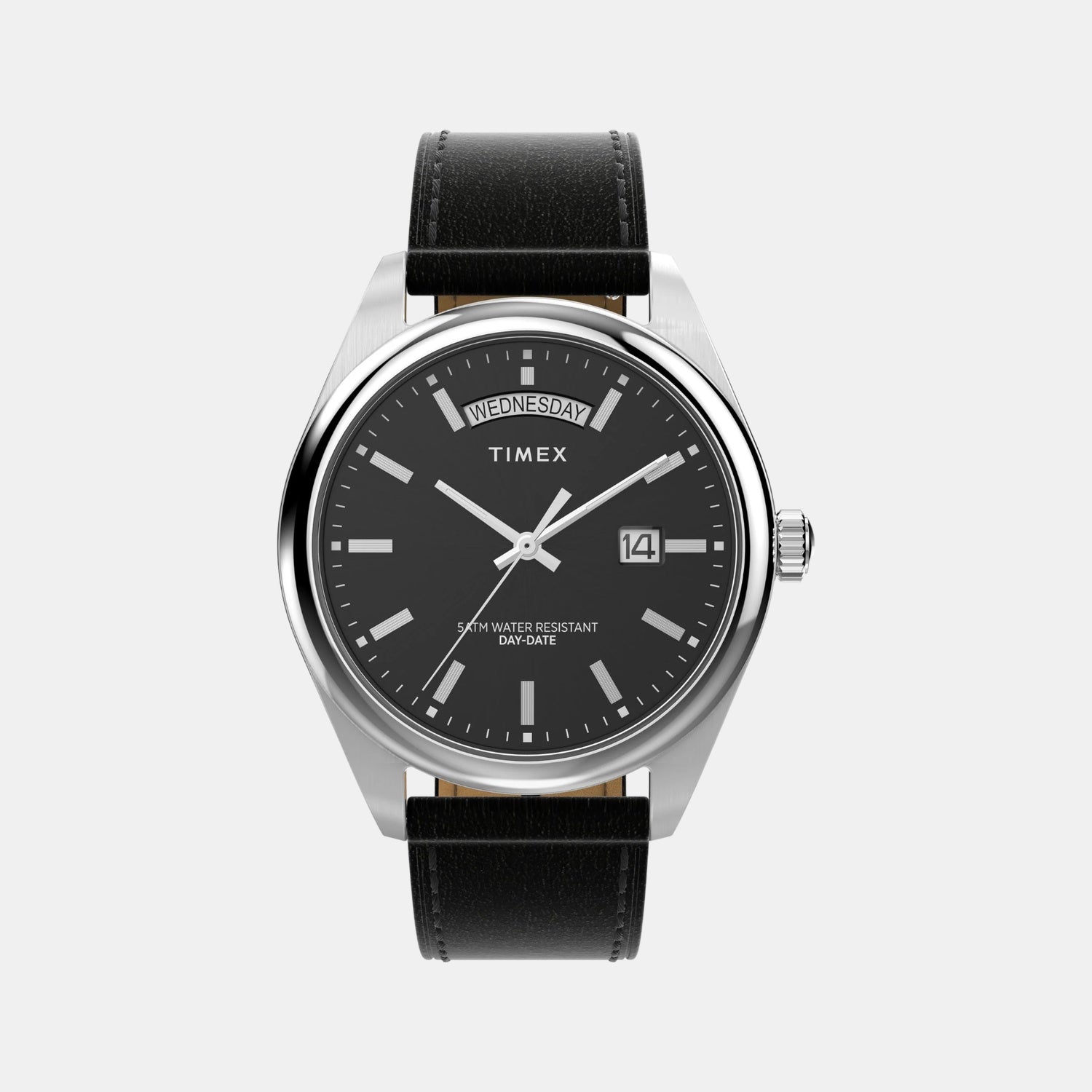 Men Quartz Black Dial Analog Leather Watch TW2W57400UJ