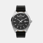 Men Quartz Black Dial Analog Leather Watch TW2W57400UJ