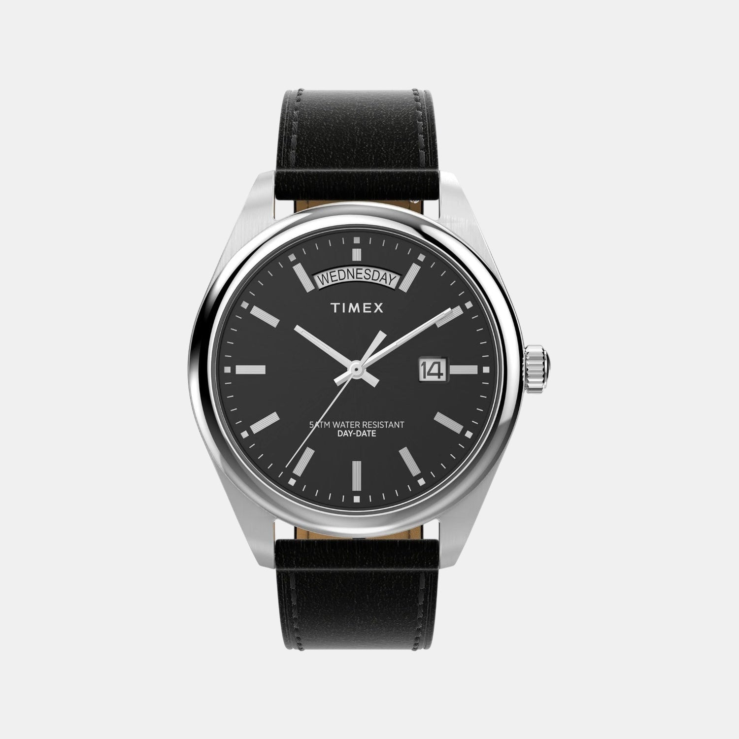 Men Quartz Black Dial Analog Leather Watch TW2W57400UJ