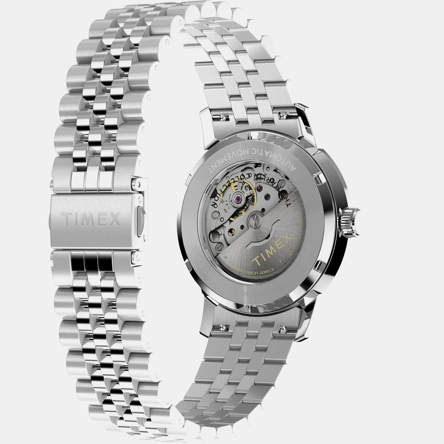 Men Automatic White Dial Analog Stainless Steel Watch TW2W59200UJ