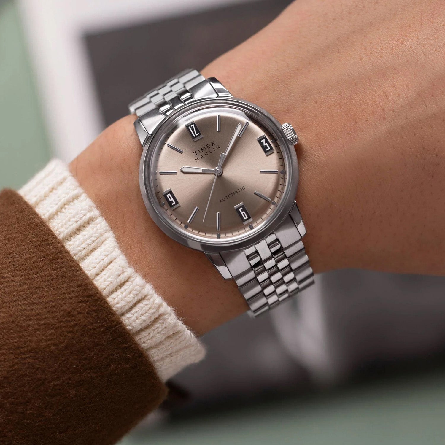 Men Automatic White Dial Analog Stainless Steel Watch TW2W59200UJ