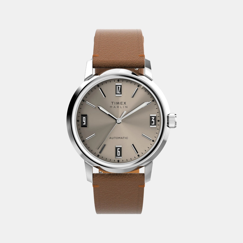 Men Automatic Natural Dial Analog Leather Watch TW2W59300UJ